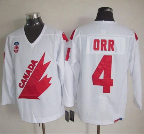 Olympic 1991 CA. #4 Bobby Orr White CCM Throwback Stitched NHL Jersey