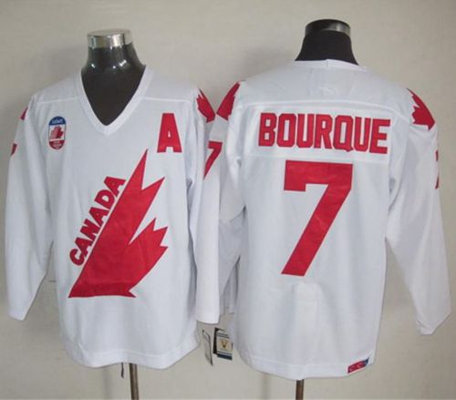 Olympic 1991 CA. #7 Ray Bourque White CCM Throwback Stitched NHL Jersey