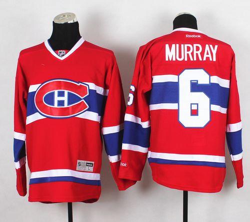 Canadiens #6 Douglas Murray Red Home Stitched NHL Jersey