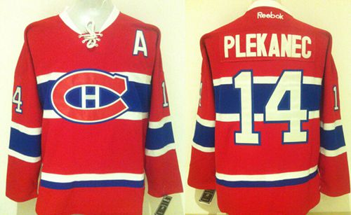 Canadiens #14 Tomas Plekanec Stitched Red New CH NHL Jersey