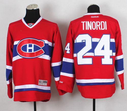Canadiens #24 Jarred Tinordi Red Home Stitched NHL Jersey