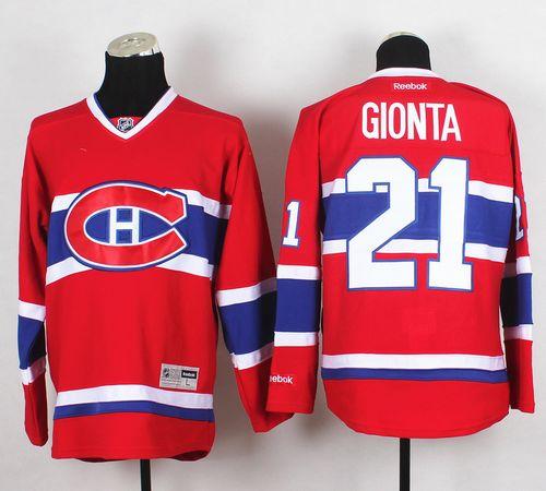Canadiens #21 Brian Gionta Stitched Red New CH NHL Jersey