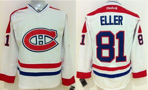 Canadiens #81 Lars Eller White Stitched NHL Jersey