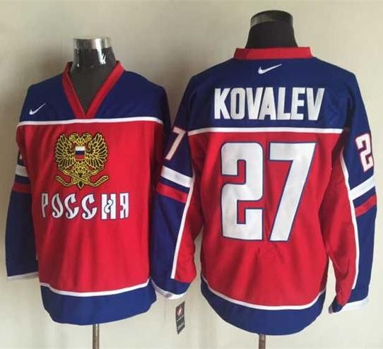 Canadiens #27 Alexei Kovalev Red/Blue  Stitched NHL Jersey