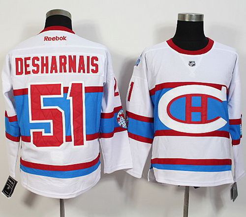 Canadiens #51 David Desharnais White 2016 Winter Classic Stitched NHL Jersey