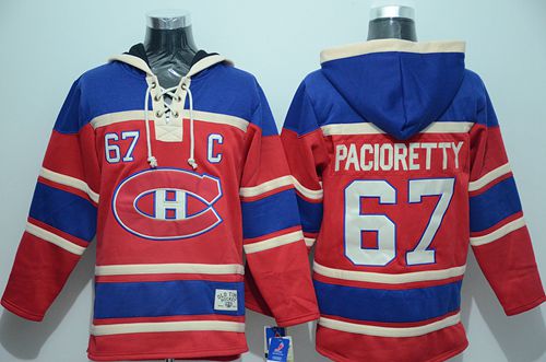 Canadiens #67 Max Pacioretty Red Sawyer Hooded Sweatshirt Stitched NHL Jersey