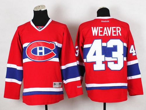 Canadiens #43 Mike Weaver Red Stitched NHL Jersey
