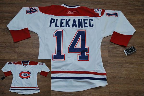 Canadiens #14 Tomas Plekanec Stitched White NHL Jersey