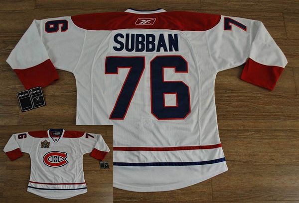 Canadiens #76 PK Subban Stitched White Heritage Classic Style NHL Jersey