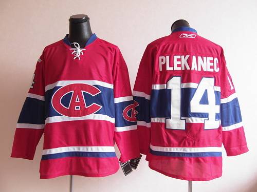 Canadiens #14 Tomas Plekanec Red New CA Stitched NHL Jersey