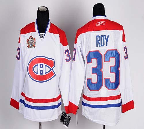 Canadiens #33 Patrick Roy White Heritage Classic Style Stitched NHL Jersey