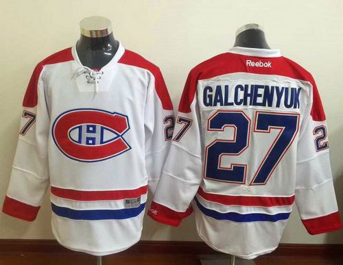 Canadiens #27 Alex Galchenyuk White Stitched NHL Jersey