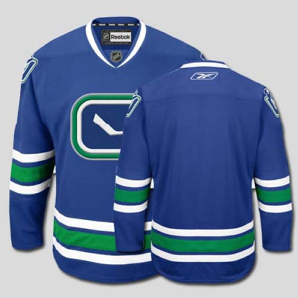 Canucks Blank Stitched Blue Third NHL Jersey