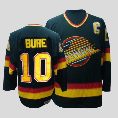 Canucks #10 Pavel Bure CCM Throwback Stitched Black NHL Jersey