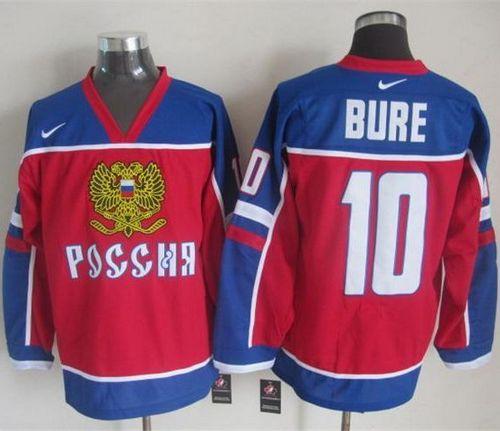 Canucks #10 Pavel Bure Red/Blue  Throwback Stitched NHL Jersey