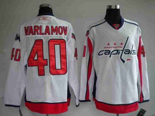 Capitals #40 Semyon Varlamov Stitched White NHL Jersey