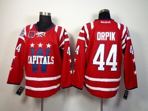 Capitals #44 Brooks Orpik 2015 Winter Classic Red 40th Anniversary Stitched NHL Jersey