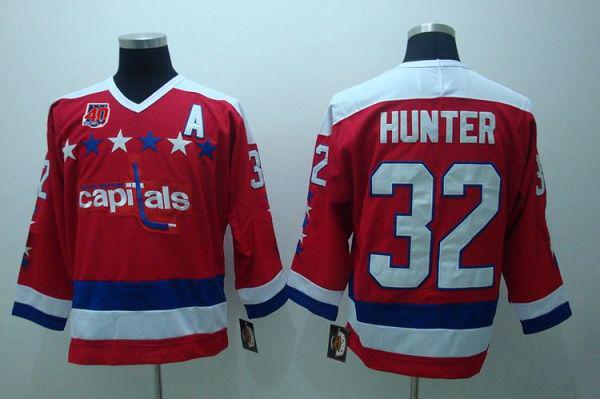 Capitals #32 Hunter Red CCM Throwback 40th Anniversary Stitched NHL Jersey