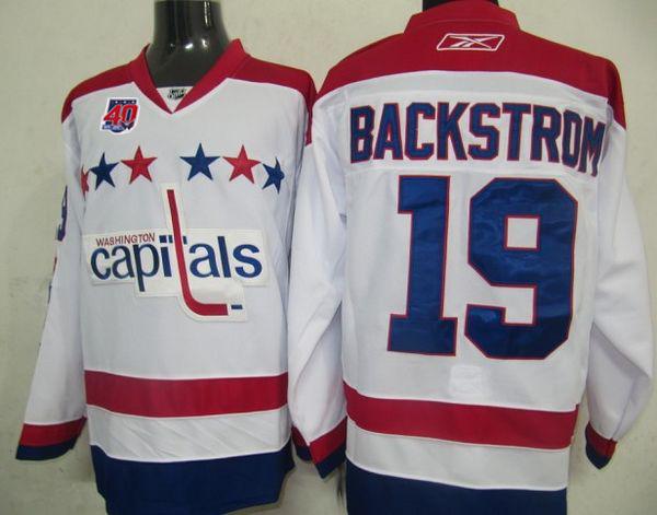 Capitals #19 Nicklas Backstrom White 2011 Winter Classic Vintage 40th Anniversary Stitched NHL Jersey