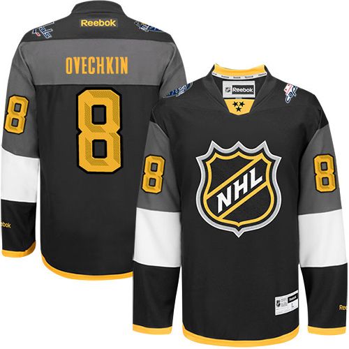 Capitals #8 Alex Ovechkin Black 2016 All Star Stitched NHL Jersey