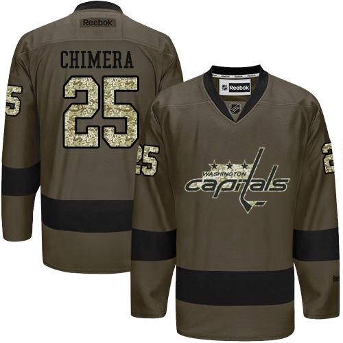 Capitals #25 Jason Chimera Green Salute to Service Stitched NHL Jersey