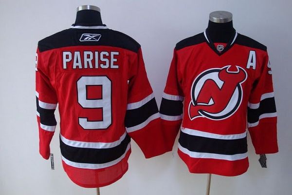 Devils #9 Zach Parise Stitched Red NHL Jersey