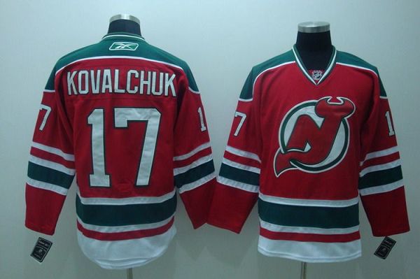 Devils #17 Ilya Kovalchuk Stitched Red and Green CCM Throwback NHL Jersey