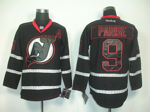 Devils #9 Zach Parise Black Ice Stitched NHL Jersey