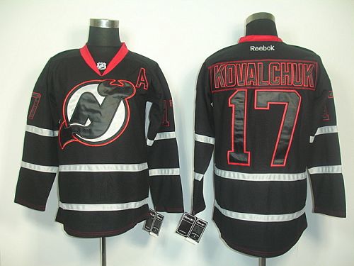 Devils #17 Ilya Kovalchuk Black Ice Stitched NHL Jersey
