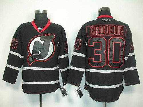 Devils #30 Martin Brodeur Black Ice Stitched NHL Jersey