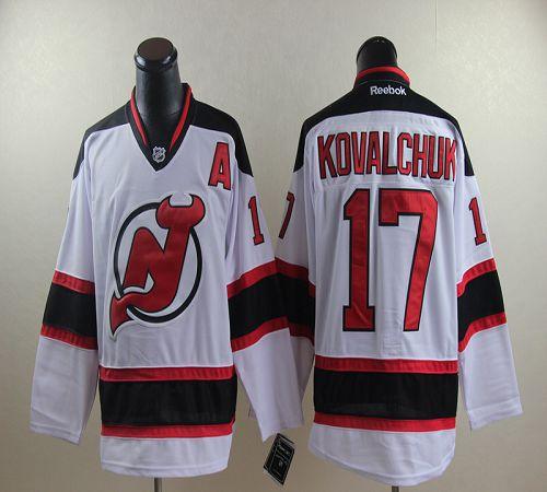 Devils #17 Ilya Kovalchuk White Stitched NHL Jersey