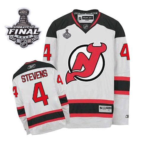 Devils #4 Scott Stevens 2012 Stanley Cup Finals White Road Stitched NHL Jersey