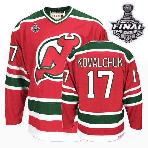 Devils #17 Ilya Kovalchuk 2012 Stanley Cup Finals Red and Green CCM Throwback Stitched NHL Jersey
