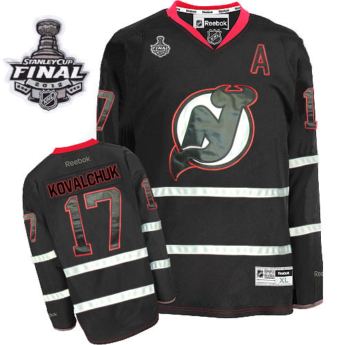 Devils #17 Ilya Kovalchuk 2012 Stanley Cup Finals Black Ice Stitched NHL Jersey