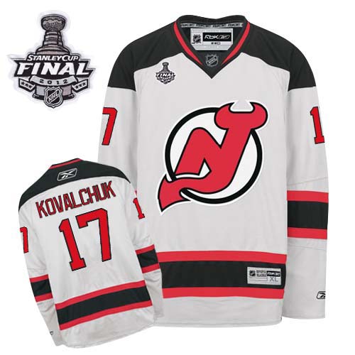 Devils #17 Ilya Kovalchuk 2012 Stanley Cup Finals White Stitched NHL Jersey