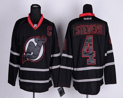 Devils #4 Scott Stevens Black Ice Stitched NHL Jersey