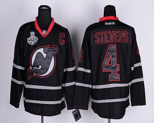 Devils #4 Scott Stevens Black Ice 2012 Stanley Cup Finals Stitched NHL Jersey