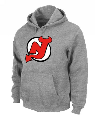 NHL New Jersey Devils Big & Tall Logo Pullover Hoodie Grey