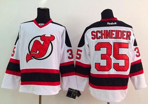 Devils #35 Cory Schneider White Stitched NHL Jersey