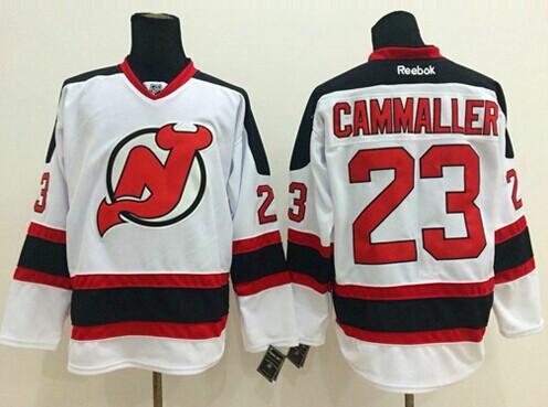 Devils #23 Mike Cammalleri White Stitched NHL Jersey