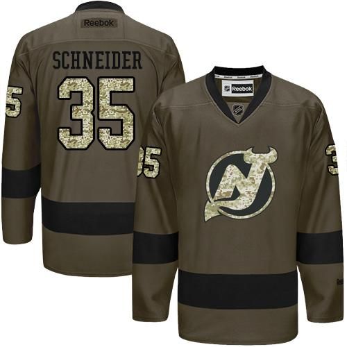Devils #35 Cory Schneider Green Salute to Service Stitched NHL Jersey