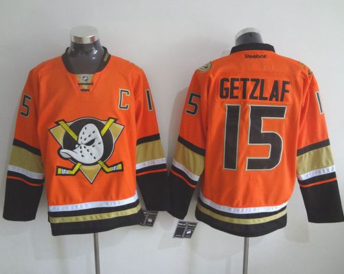 Ducks #15 Ryan Getzlaf Orange Alternate Stitched NHL Jersey