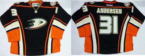 Ducks #31 Frederik Andersen Black Home Stitched NHL Jersey