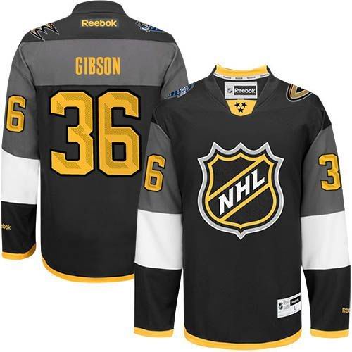 Ducks #36 John Gibson Black 2016 All Star Stitched NHL Jersey