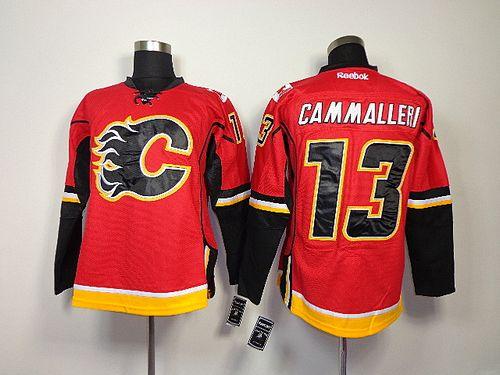 Flames #13 Mike Cammalleri Red Home Stitched NHL Jersey
