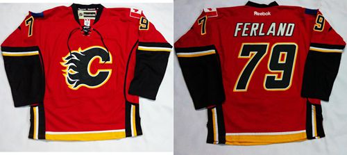 Flames #79 Michael Ferland Red Home Stitched NHL Jersey