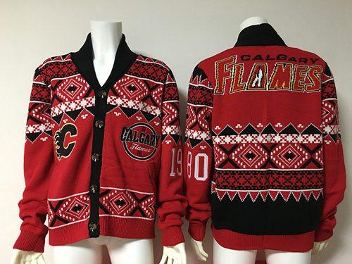 Calgary Flames Red Men's NHL Ugly Sweater