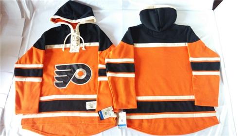 Flyers Blank Orange Sawyer Hooded Sweatshirt Stitched NHL Jersey
