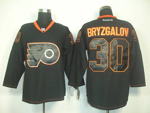 Flyers #30 Ilya Bryzgalov Black Ice Stitched NHL Jersey