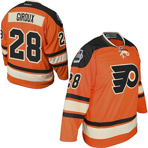 Flyers #28 Claude Giroux Orange Official 2012 Winter Classic Stitched NHL Jersey